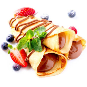 Chocolate strawberry crepes