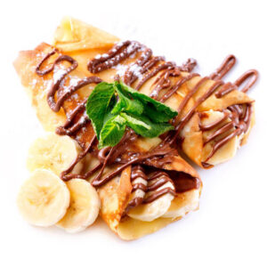 Chocolate banana crepes